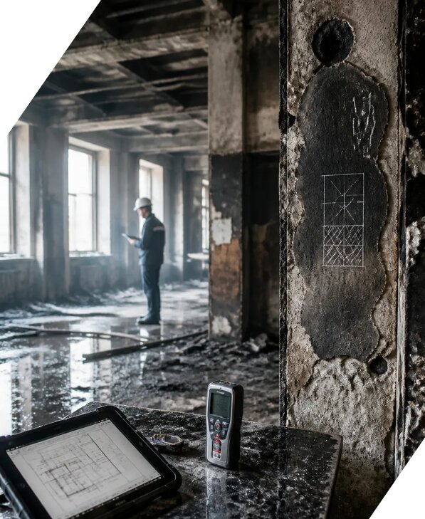 Обследование зданий после пожара в Сафонове от 15372 р. | ЭкспертизаРоссия