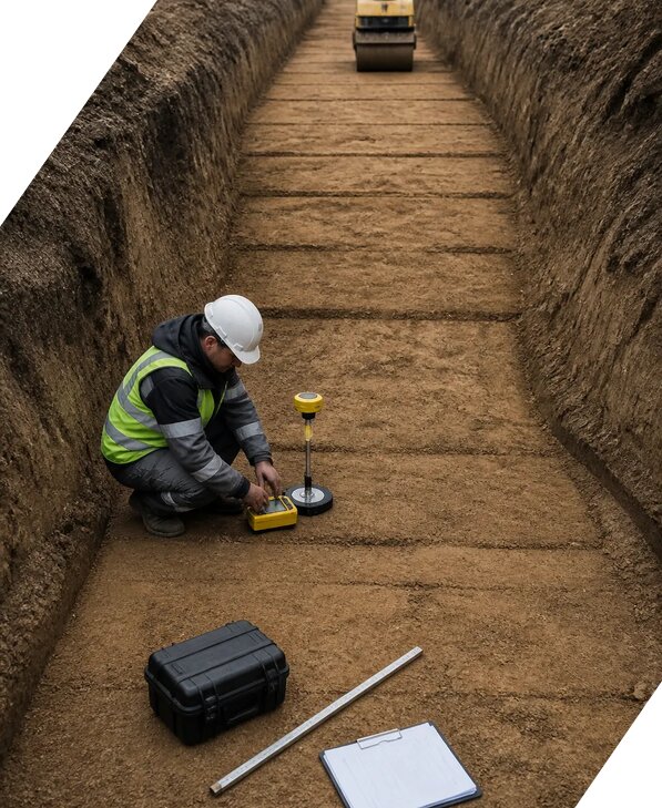 Контроль уплотнения обратной засыпки в Сафонове от 5124 р. | ЭкспертизаРоссия