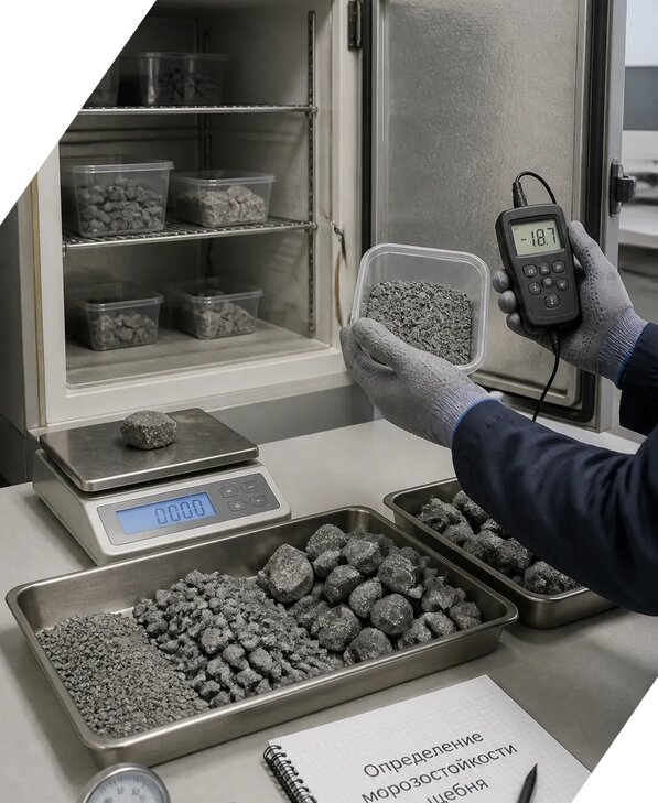 Определение морозостойкости щебня в Сафонове от 3587 р. | ЭкспертизаРоссия