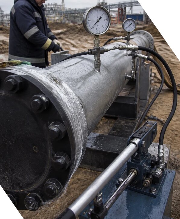 Проведение испытаний трубопроводов на прочность в Сафонове