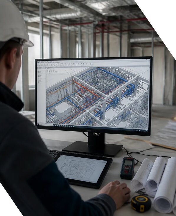 Создание BIM модели инженерных сетей для объектов в Сафонове